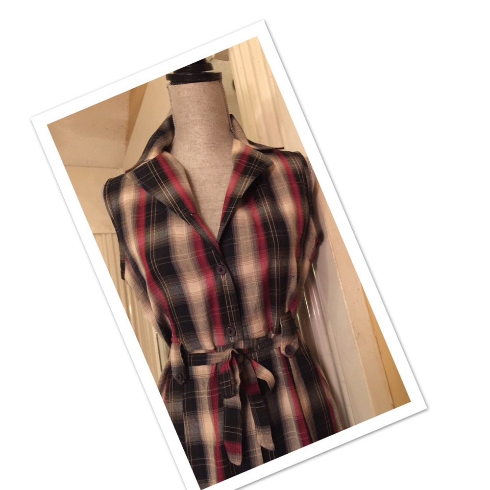 True Vintage Overseas Plaid Floor Length Dress M♥️ - Picture 6 of 8